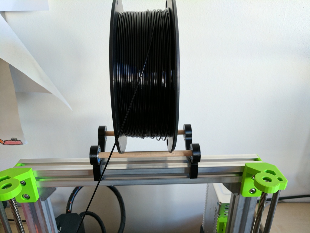 Spool holder with bearings for ALU X profile