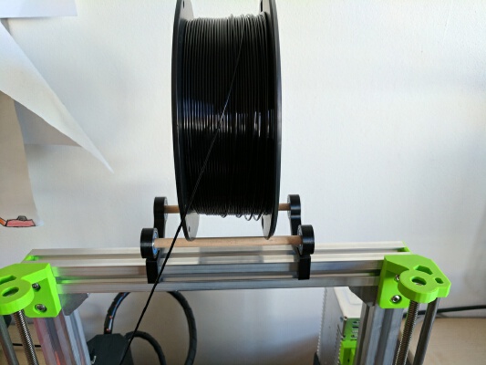 Spool holder with bearings for ALU X profile | 3d print model