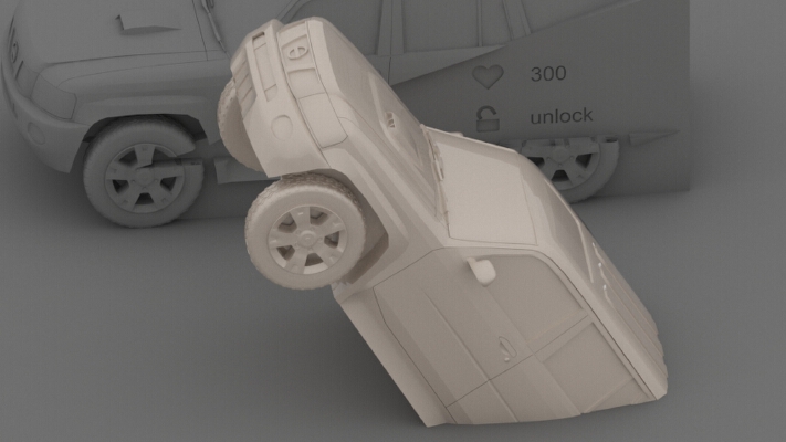 Nissan Patrol Y61 Junkyard Style | 3d print model