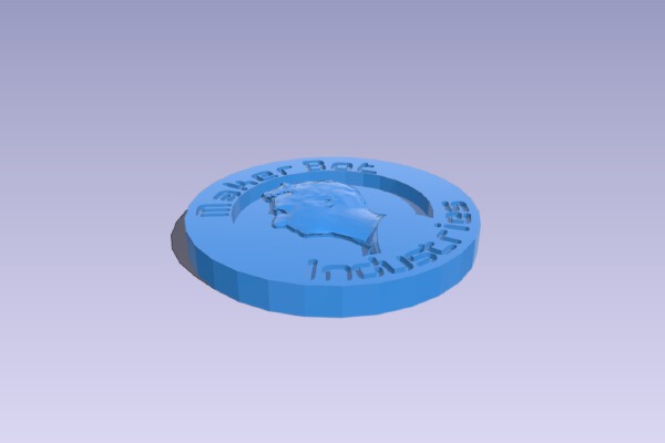 Bre Pettis OpenSCAD Medal, Now With Text | 3d print model