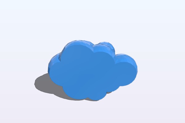 Low Poly Cloud Storage | 3d print model