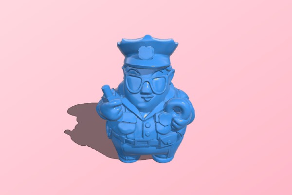 Dina the Policewoman | 3d print model