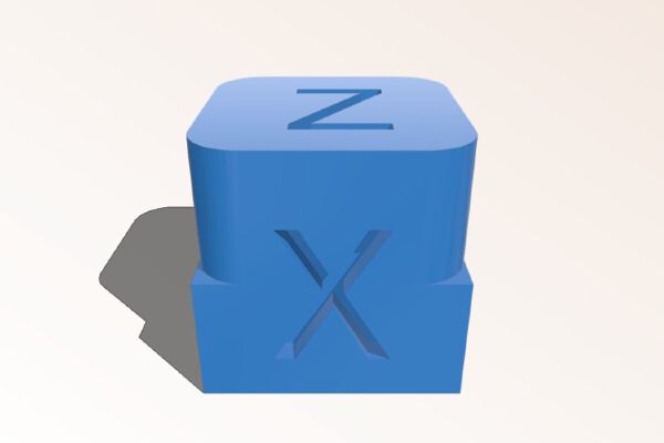 Filleted XYZ Cube | 3d print model