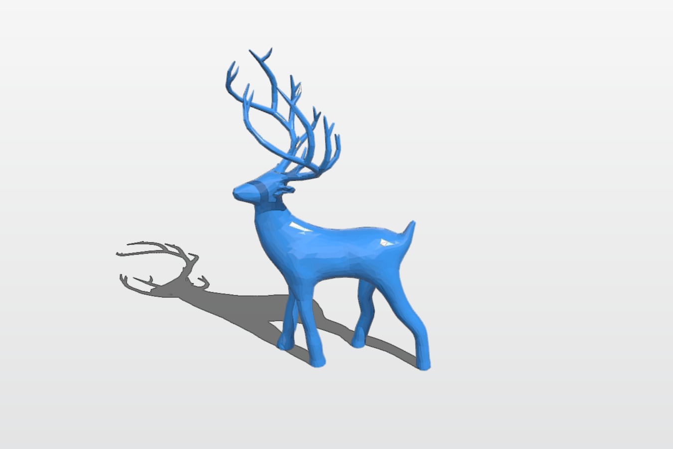 Simplified Holiday Christmas Deer (lowpoly remix)