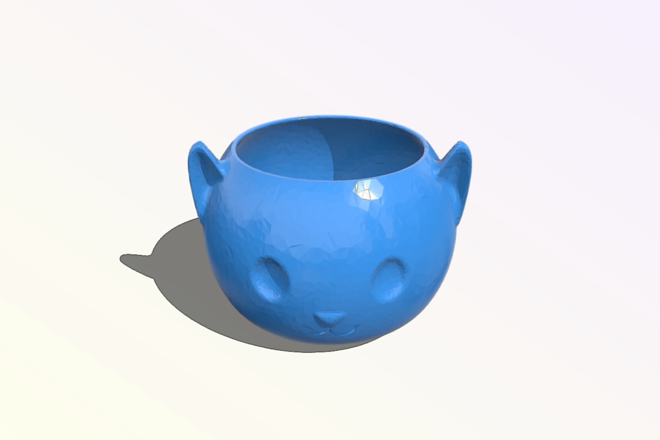 Cat planter with mouth