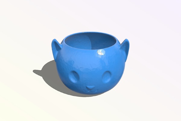 Cat planter with mouth | 3d print model