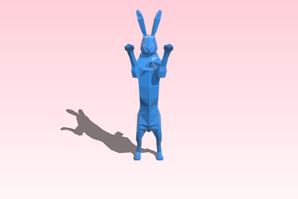 low poly hare | 3d print model