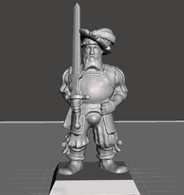 Supportless_german_landsknecht_Zweihänder(new_boots) | 3d print model