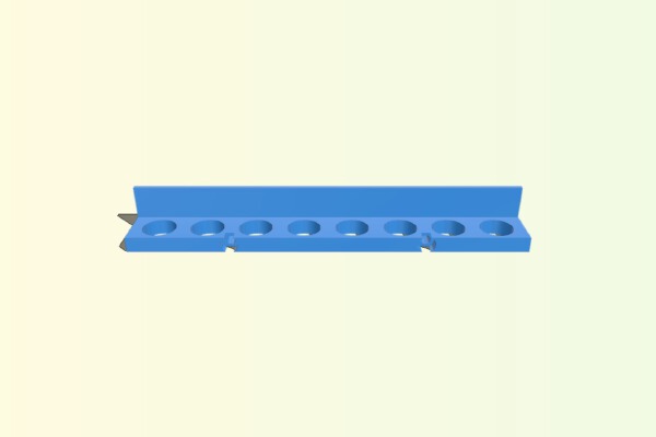 Shell Holder Tray, 8-hole | 3d print model