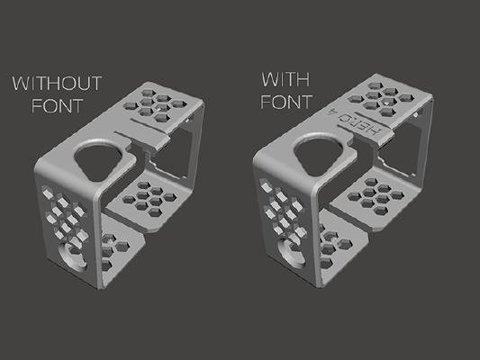 GoPro HERO 4 _ 3 - Skeleton Frame Case With_out Font - Fixed | 3d print model