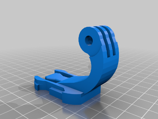 Extended GoPro J-hook Mount + Quick Release Base | 3d print model