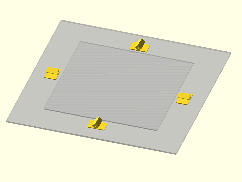 Borosilicate glass locking for heatbed