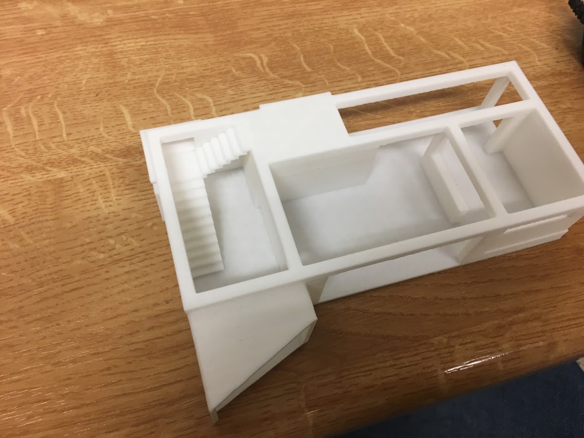 Three-part architectural model - Modern Villa