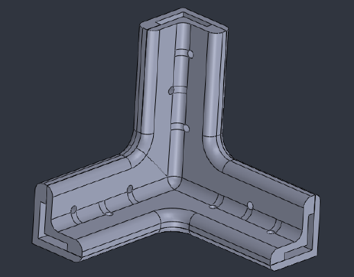 L-shaped 3_4" metal angle bars corner unions and accessories | 3d print model