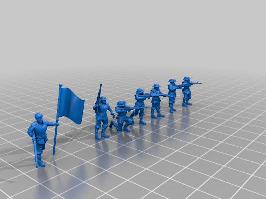 Fallout RPG - Revised NCR Patrol Group | 3d print model