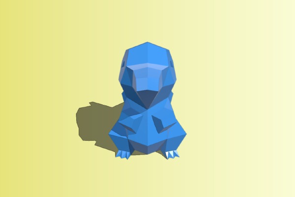 Low Poly Cyndaquil | 3d print model