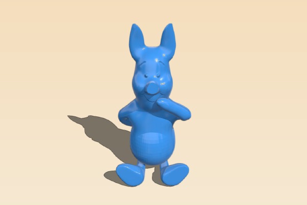 Sitting Piglet from Winnie-The-Pooh tale | 3d print model
