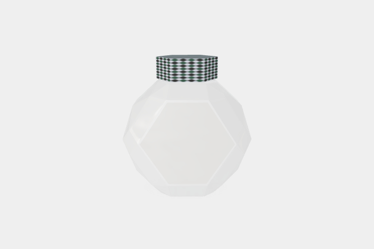 Transparent Polygon Jar Mockup