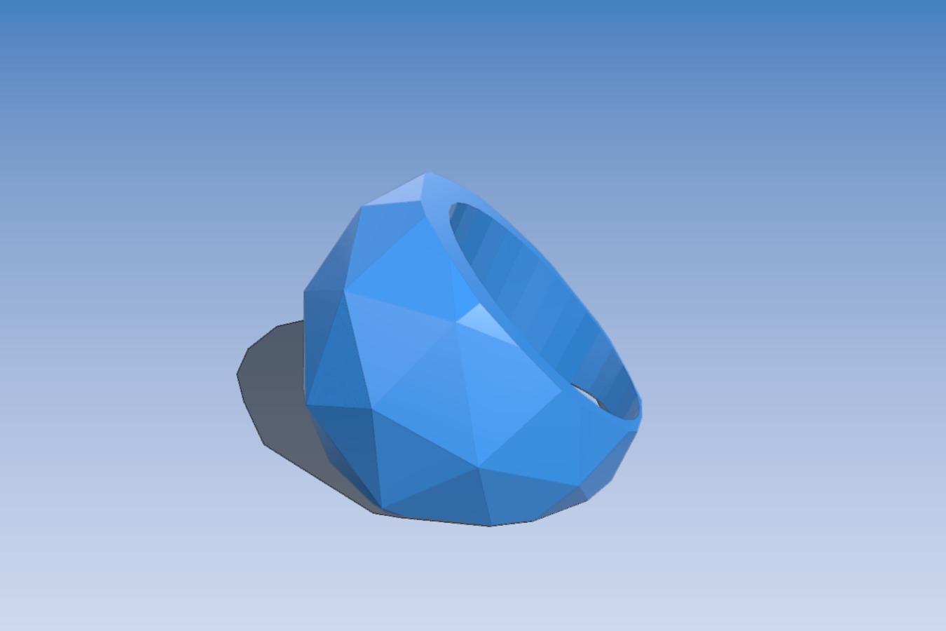Anillo sferico azul oscuro