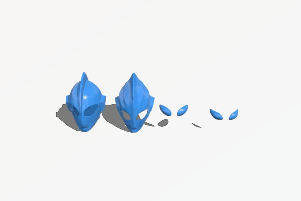 Ultraman Helmet _ Mask Options 1 & 2 | 3d print model