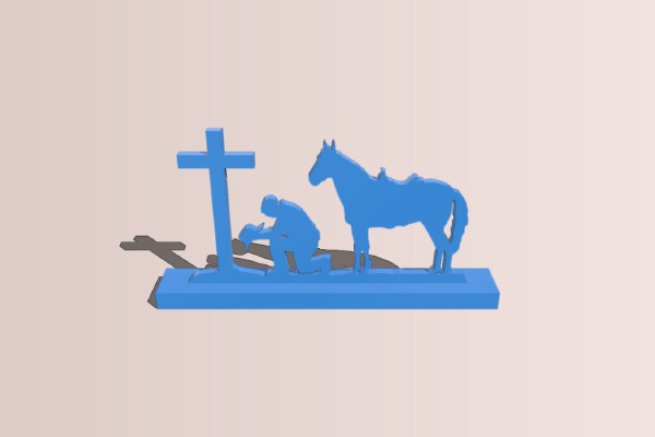 Praying Cowboy | 3d print model