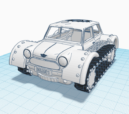 Meanie Cooper RC Tiny Tracks | 3d print model