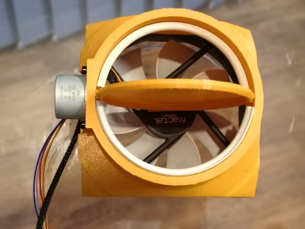Fan duct with a rotating single flap (28BYJ-48)