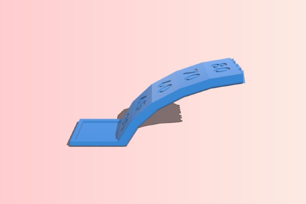 ATOM 80 degrees Overhang | 3d print model