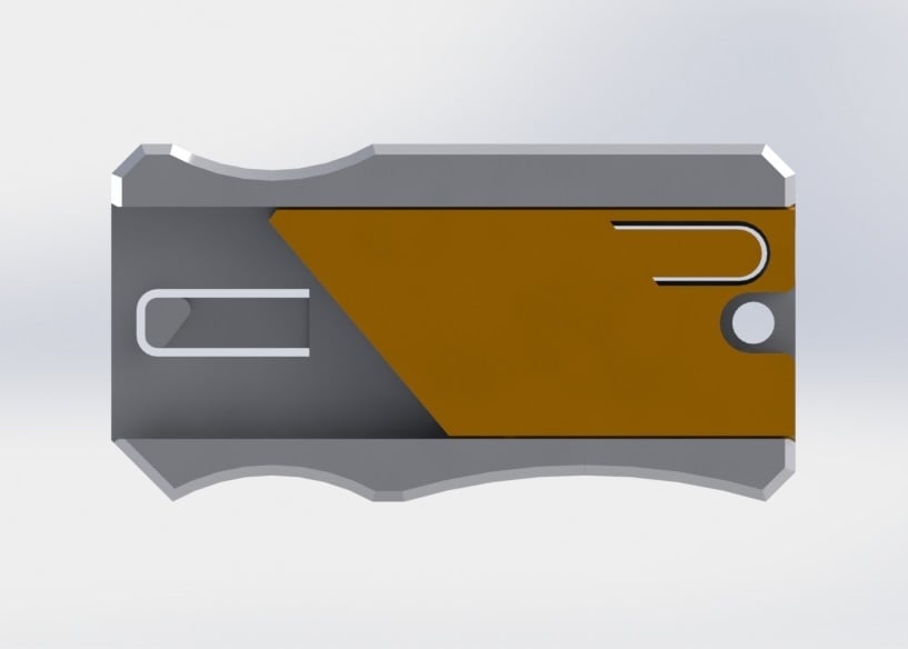 Talon Utility Knife Fixed and Free Design (With CAD files to edit as you want)