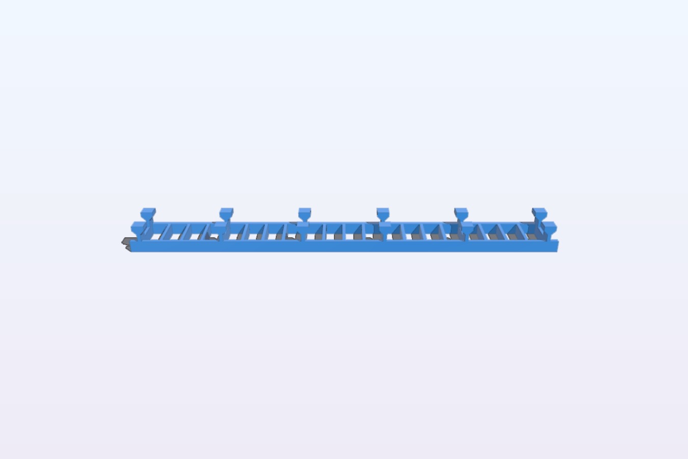 N Scale - 24 foot long ladder with standoffs on the back side for use on structures.