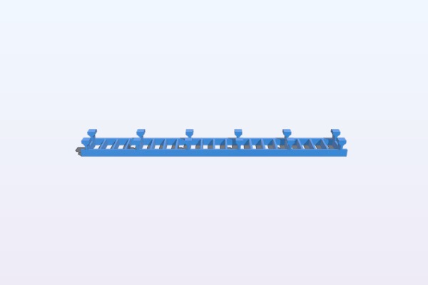 N Scale - 24 foot long ladder with standoffs on the back side for use on structures. | 3d print model