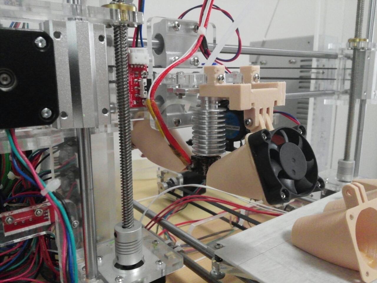 Prusa i3 (Sunhokey-tech 3D Printer kit)  Triple Fan Mount & Duct
