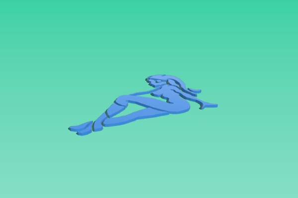 Jabbas Slave Girl Lithe Twi'lek Dancer Oola 3D Wall Art | 3d print model