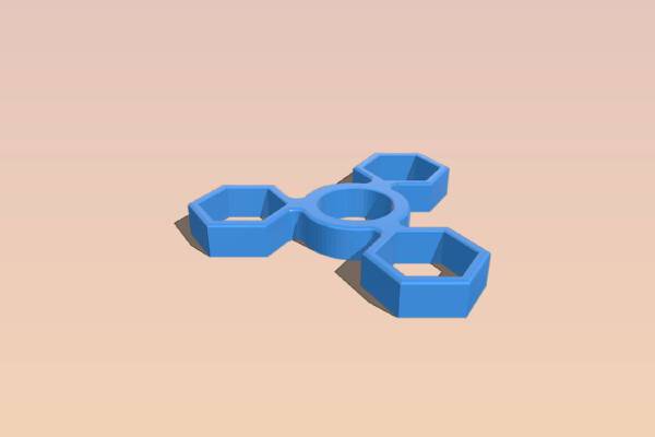 Basic spinner with nuts | 3d print model