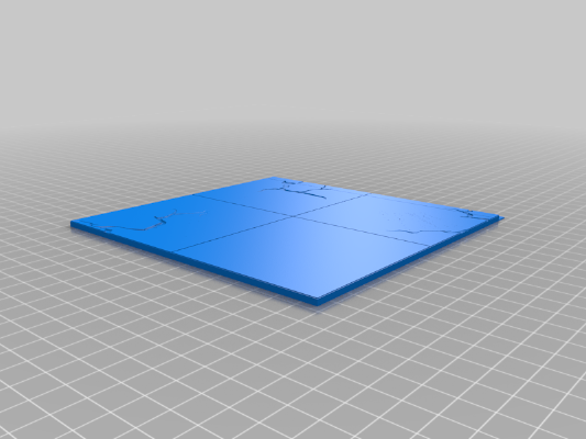 Ruined City Streets Straight Curb Tile Set | 3d print model