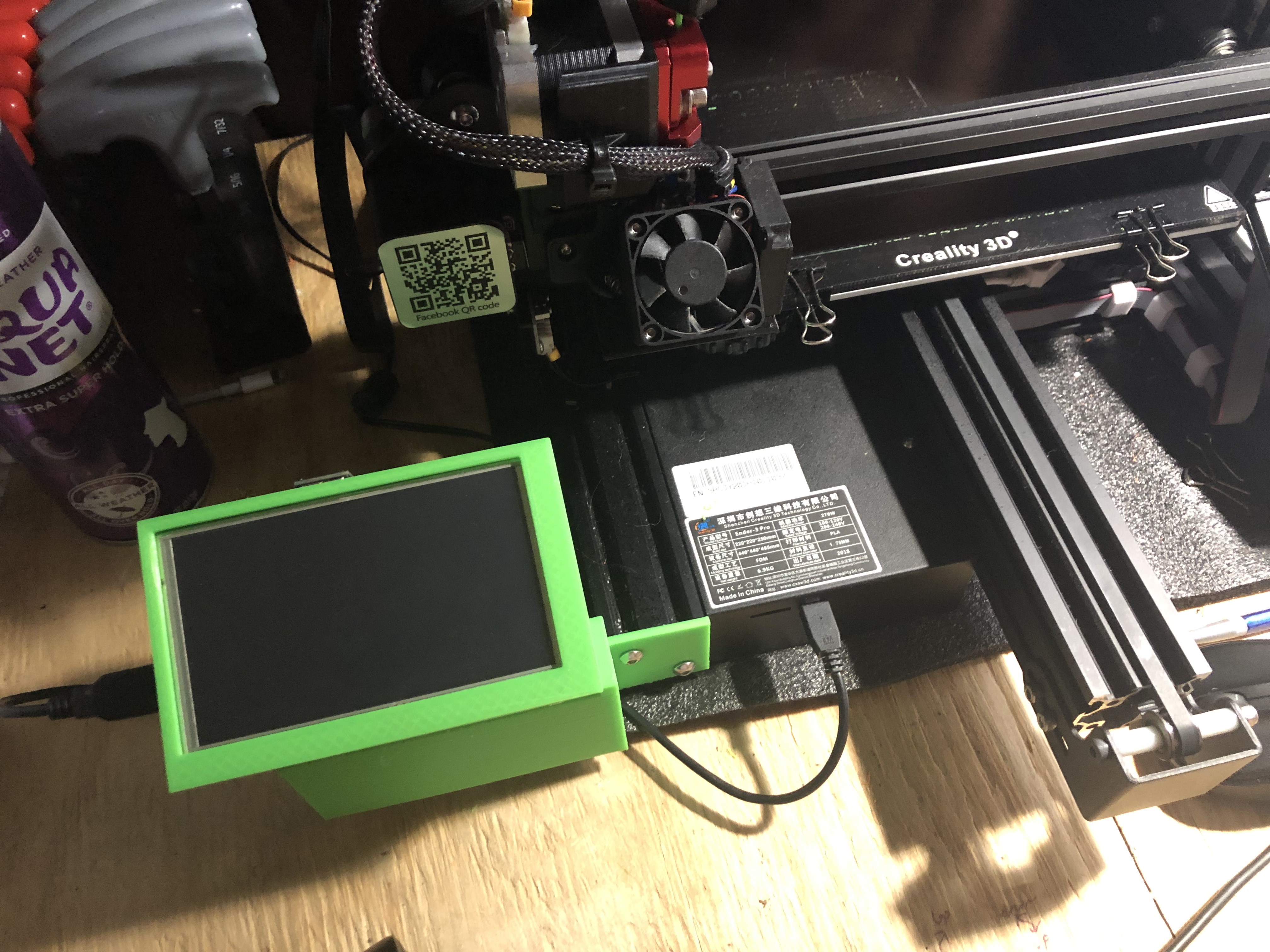 Ender 3_Pro Left side Pi & 5" LCD Mount
