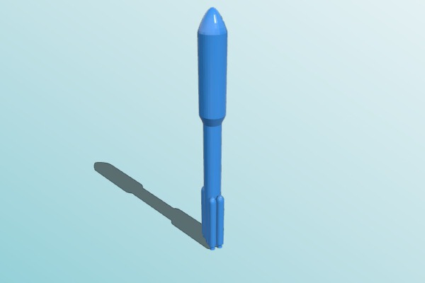 p Earring #4 Atlas V Rocket | 3d print model