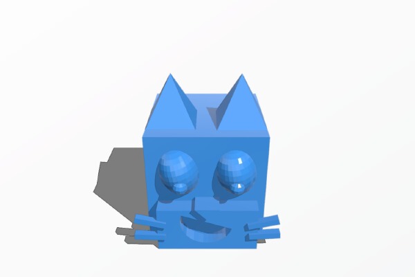 Cubic Scratch Cat | 3d print model