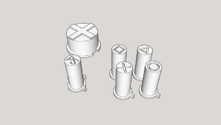 Thrustmaster Т300 RS wheel elongated buttons | 3d print model