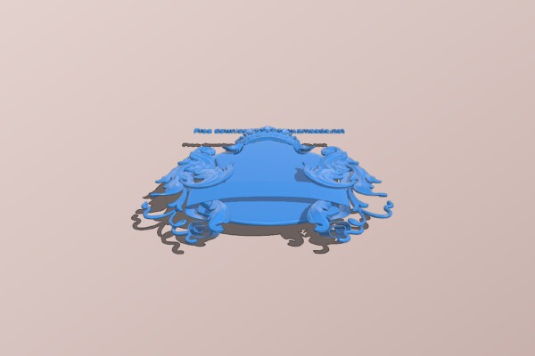 Cartouche central pattern | 3d print model