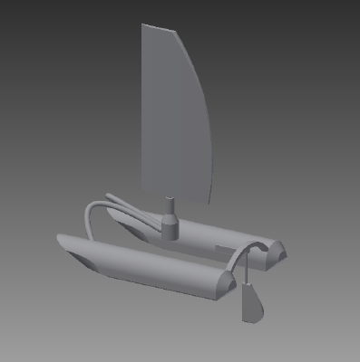 Winging Boat | 3d print model