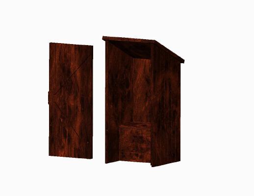 outside loo model in 1;48 scale | 3d print model