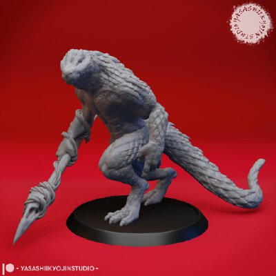 Lizardfolk - Tabletop Miniature | 3d print model