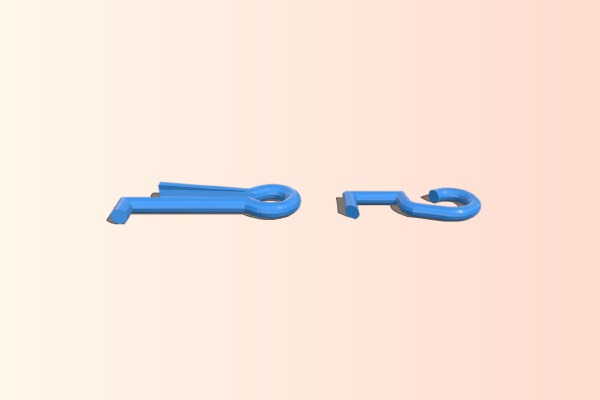 Basic window blinds hook for the turning stick | 3d print model