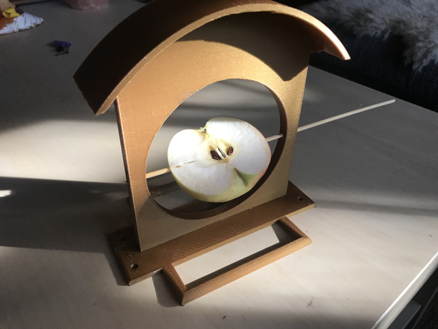 Bird feeder for apple (fruits)