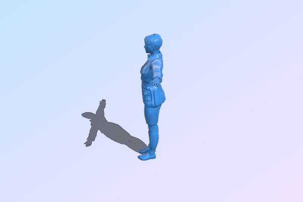 Female soldier | 3d print model