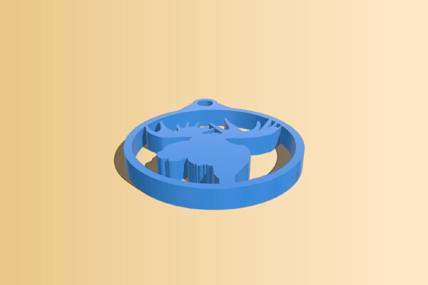 Moose head keychain | 3d print model