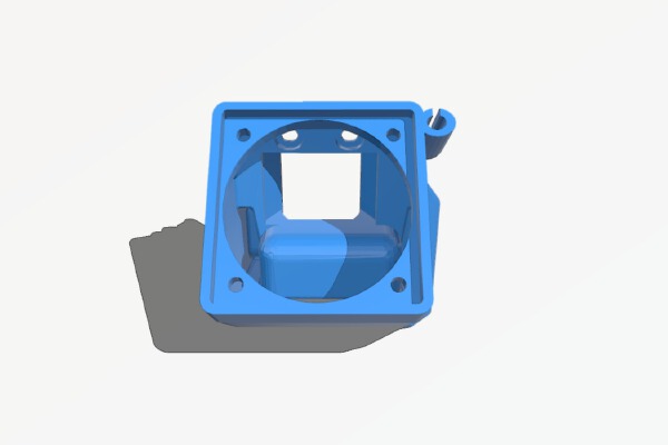 Ender-2 fan duct:  Fan wire holder added | 3d print model