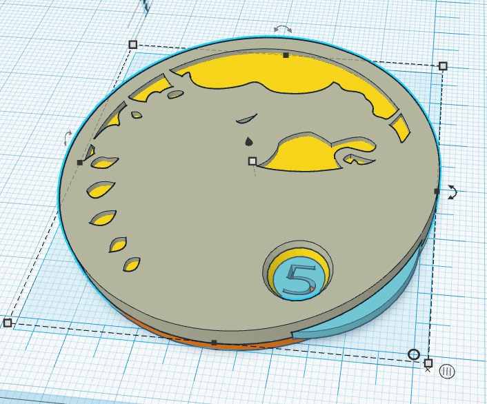 Round Bid dial For L5R