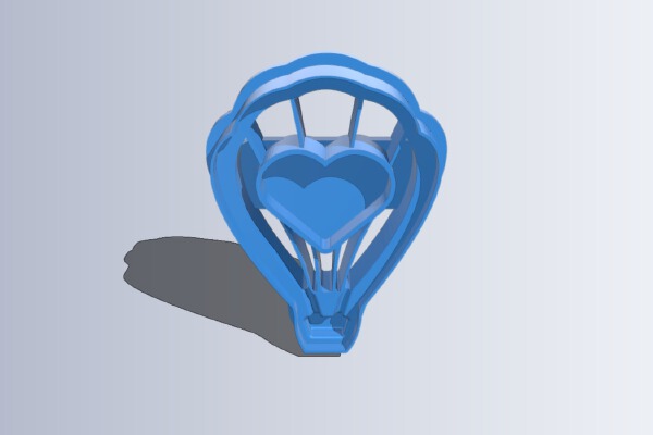 Love Balloon Cookie Cutter | 3d print model